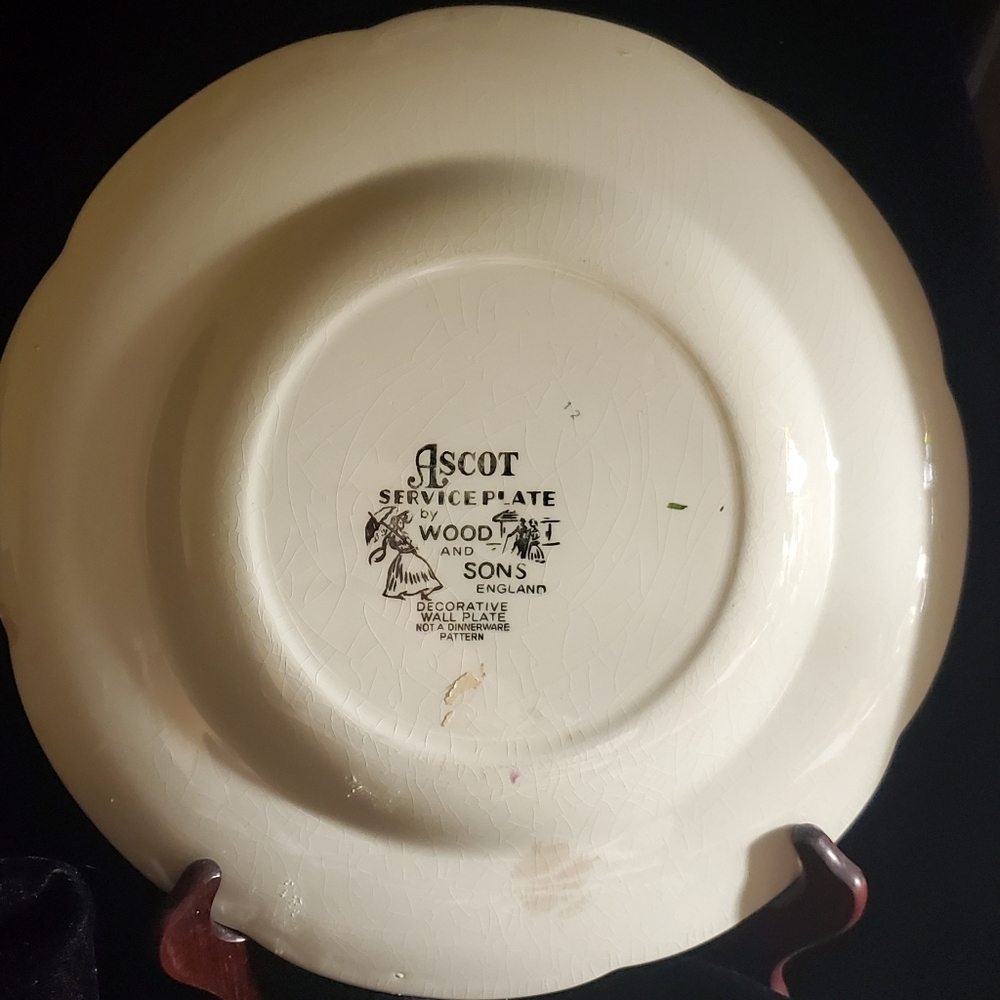 Ascot Service Plate by Wood and Sons England Alpine White Ironstone Large - Picture 9 of 16
